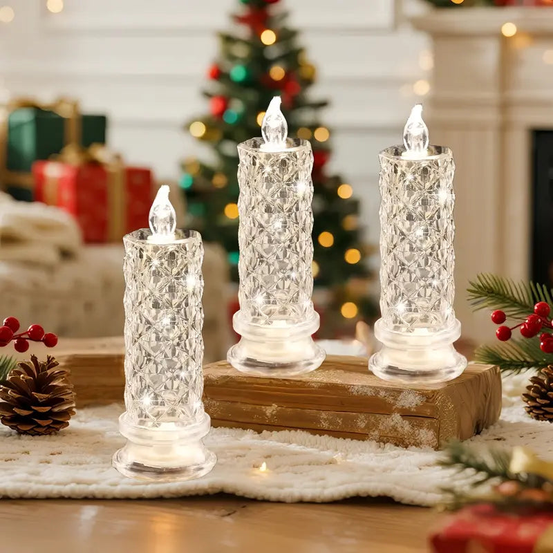 Crystal LED Candle Set – Warm Glow