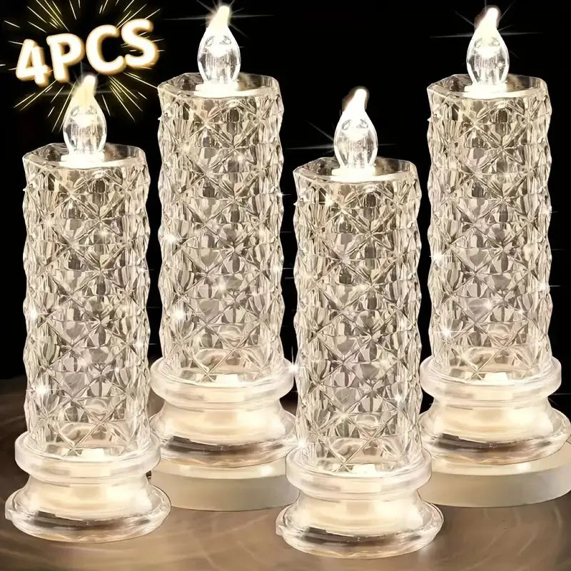 Crystal LED Candle Set – Warm Glow