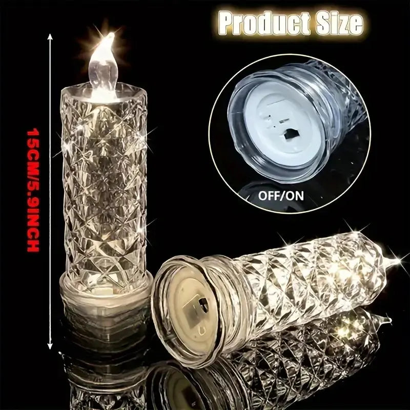 Crystal LED Candle Set – Warm Glow