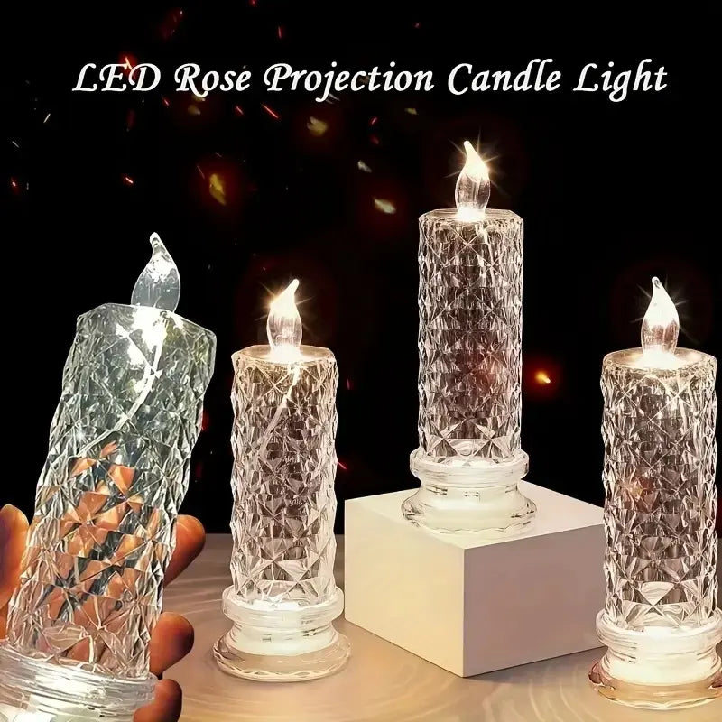 Crystal LED Candle Set – Warm Glow