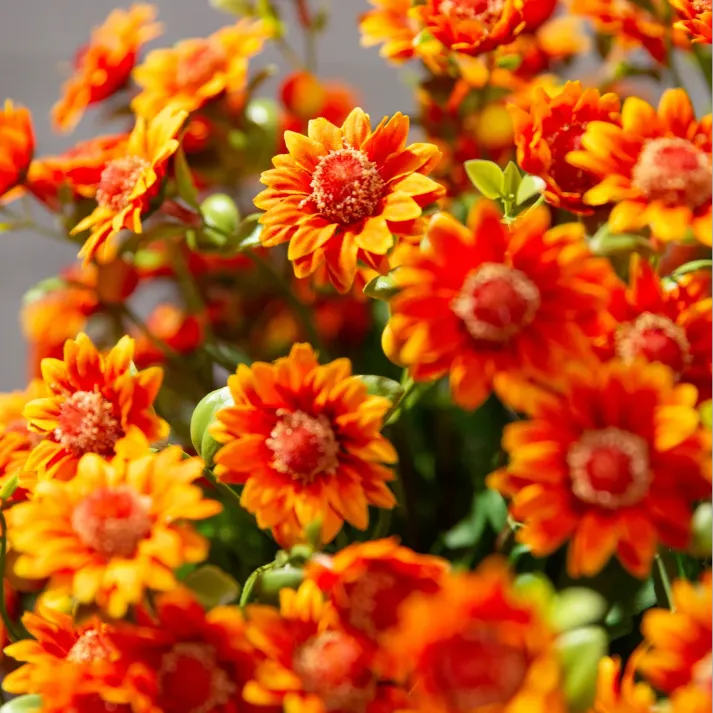 Artificial Outdoor Sunset Mums Flowers