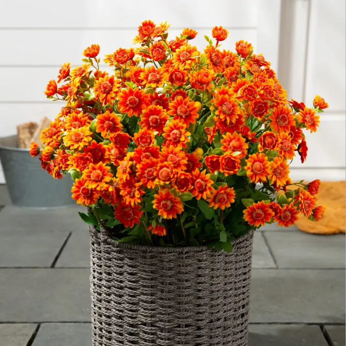 Artificial Outdoor Sunset Mums Flowers